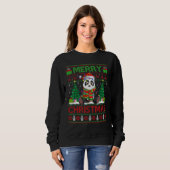 Panda Xmas Tree Lights Ugly Santa Panda Christma Sweatshirt (Vorne ganz)