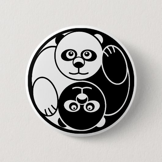 Panda Yin Yang Button (Vorderseite)