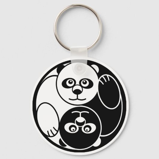 Panda Yin Yang Schlüsselanhänger (Vorderseite)