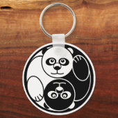 Panda Yin Yang Schlüsselanhänger (Vorderseite)