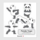 Panda-Yoga-Aufkleber Aufkleber (Blatt)