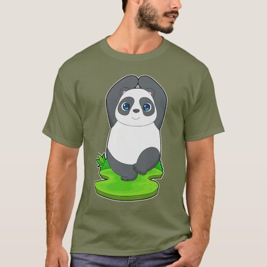 Panda Yoga Fitness Gymnastik T-Shirt (Vorderseite)