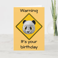 Panda Yourself Cartoon Sketch Geburtstagskarte