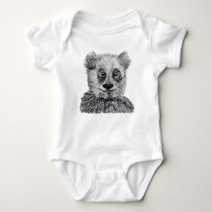 Panda zeichnend Baby Jersey Bodysuit Baby Strampler