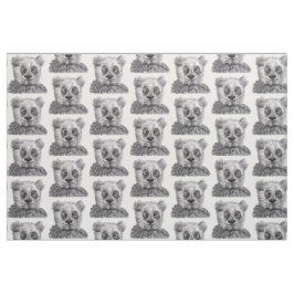 Panda Zeichnend Baumwollstoff (54" Breite) Stoff