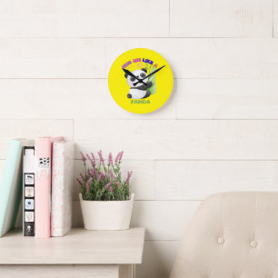 🕒 Panda Zeit-Tags – Tick Tock mit Niedlichkeit! � Runde Wanduhr