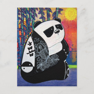 Panda Zen Master Postkarte