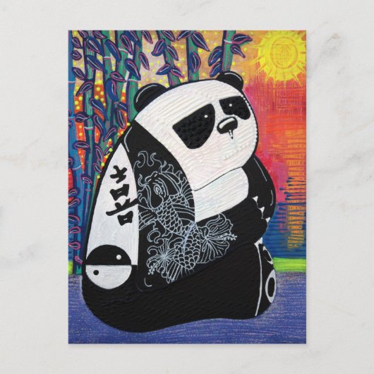 Panda Zen Master Postkarte (Vorderseite)