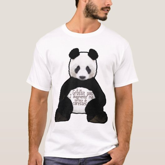 Panda Zitat nimmt nicht zu. T-Shirt (Vorderseite)