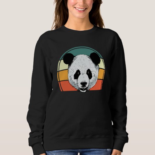 Panda Zookeeper Zookeeping Retro Panda 1 Sweatshirt (Vorderseite)