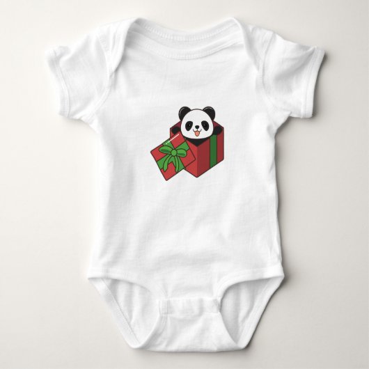 Panda zum Geburtstag als Geschenk Baby Strampler (Vorderseite)