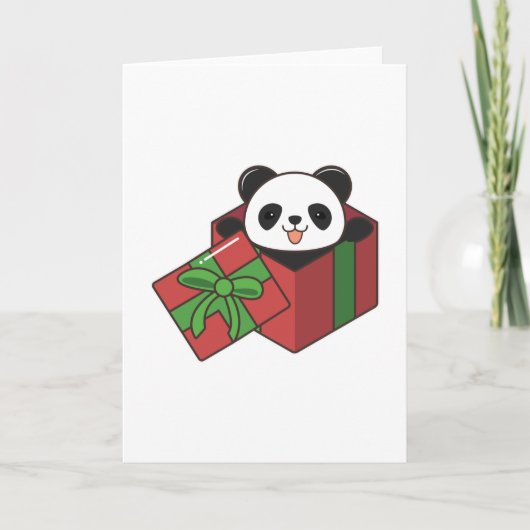 Panda zum Geburtstag als Geschenk Karte (Vorderseite)