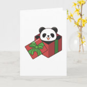 Panda zum Geburtstag als Geschenk Karte (Gelbe Blume)