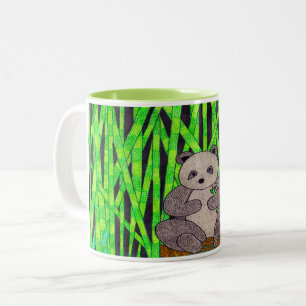 Panda - Zweifarben-Tasse Zweifarbige Tasse