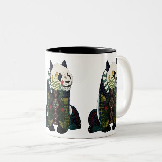 Panda Zweifarbige Tasse (VorderseiteRechts)