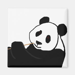 Pandabär, der Magneten isst Magnet