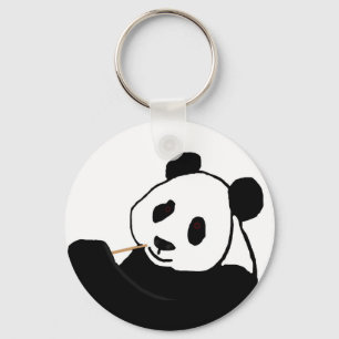 Pandabär, der Schlüsselkette isst Schlüsselanhänger