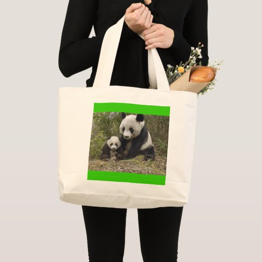 Pandabären Jumbo Stoffbeutel (Vorderseite (Produkt))
