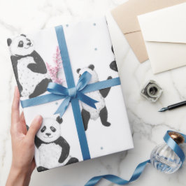 Pandabärmuster Geschenkpapier