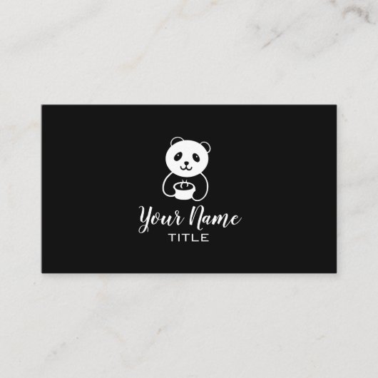 Pandabärn-KaffeenahrungsmittelVisitenkarte Visitenkarte (Vorderseite)