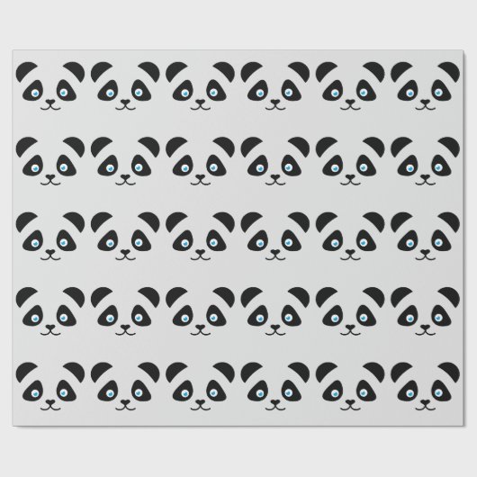 Pandabärngesicht Geschenkpapier (Flach)