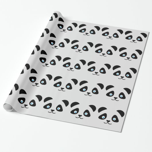 Pandabärngesicht Geschenkpapier (Ungerollt)