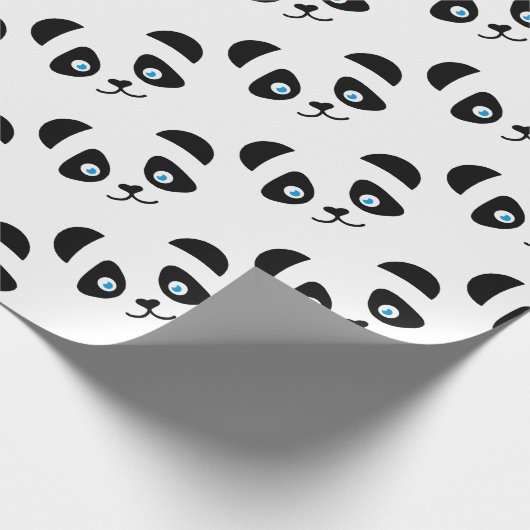 Pandabärngesicht Geschenkpapier (Ecke)