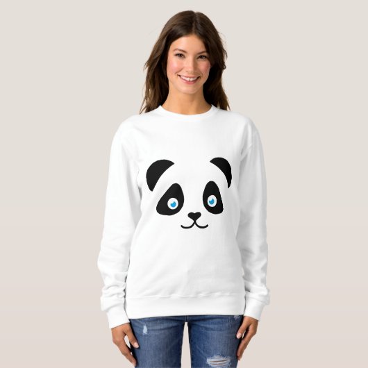 Pandabärngesicht Sweatshirt (Vorne ganz)