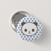 Pandablau Button (Vorne & Hinten)