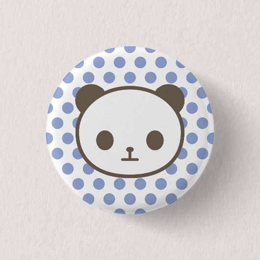 Pandablau Button (Vorderseite)