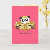 Pandacakes - Funny Panda Pancake Pub Card Karte (Gelbe Blume)