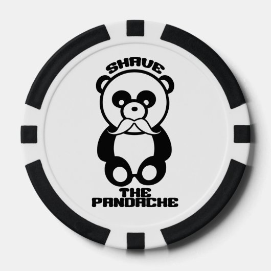 Pandache (Panda-Schnurrbart) Poker-Chips Pokerchips (Vorderseite)