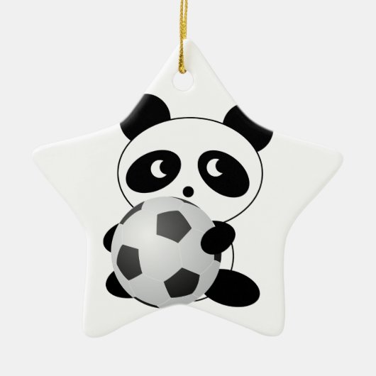 Pandafußball Keramikornament (Vorne)
