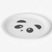 Pandagesichts-Papier-Teller Pappteller (Schrägansicht)