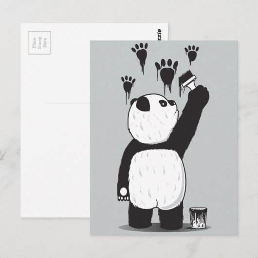 Pandalismus Postkarte (Vorne/Hinten)
