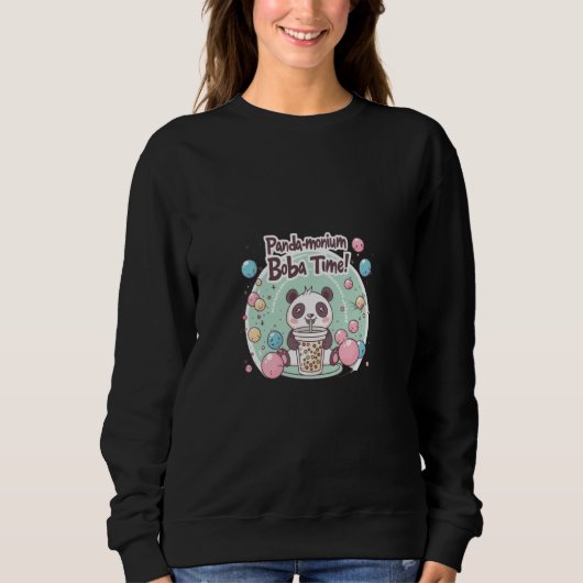 Pandamonium Boba Time! Sweatshirt (Vorderseite)