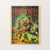 Pandamonium Funny Panda Retro Horror Filmplakat Puzzle (Vertikal)