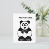 Pandamonium Panda Cartoon Postkarte (Stehend Vorderseite)