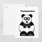 Pandamonium Panda Cartoon Postkarte (Vorne/Hinten)