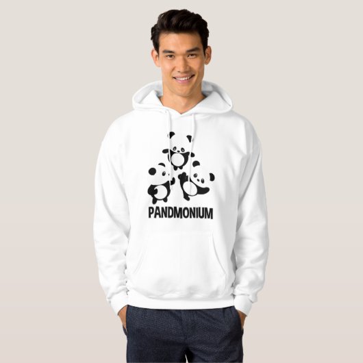 Pandamonium TShirt Funny Panda Bear Pun T-Shirt (Vorne ganz)