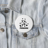 Pandamonium TShirt Funny Panda Bear Pun T-Shirt Button (Beispiel)