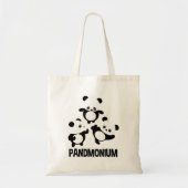 Pandamonium TShirt Funny Panda Bear Pun T-Shirt Tragetasche (Vorne)