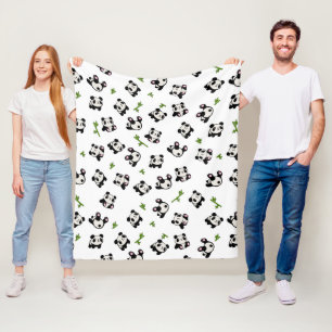 Pandamuster Fleecedecke
