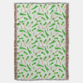 Pandan-Blatt-Muster-Fleece-Decke Decke (Vorderseite Vertikal)