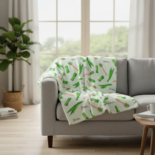Pandan-Blatt-Muster-Fleece-Decke Fleecedecke