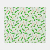Pandan-Blatt-Muster-Fleece-Decke Fleecedecke (Vorderseite (Horizontal))