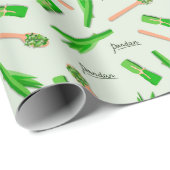 Pandan-Blatt-Muster-Geschenkpapier Geschenkpapier (Rolleneckpunkt)