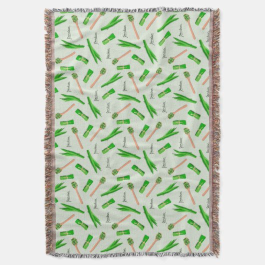 Pandan Leaf Pattern Fleece Blanket Decke (Vorderseite Vertikal)