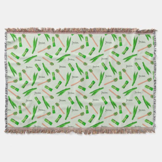 Pandan Leaf Pattern Fleece Blanket Decke (Vorderseite)