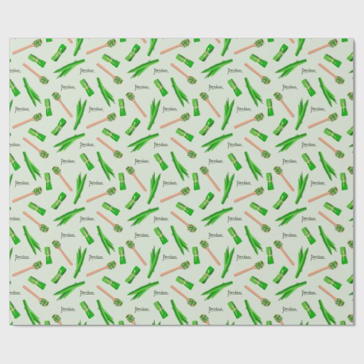 Pandan Leaf Pattern Wrapping Paper Geschenkpapier (Flach)